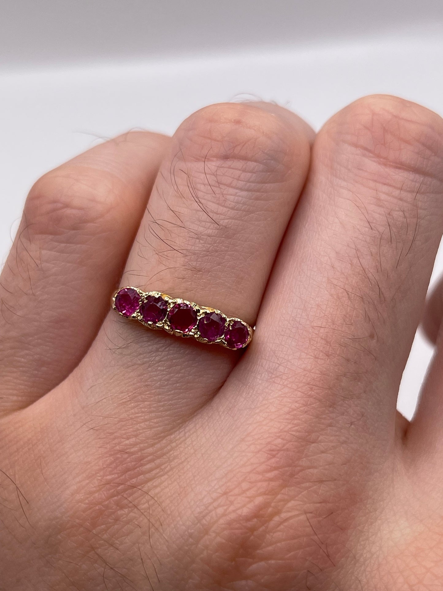 9ct gold ruby ring