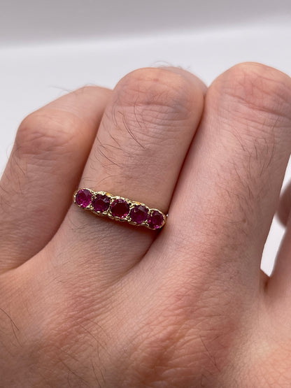9ct gold ruby ring