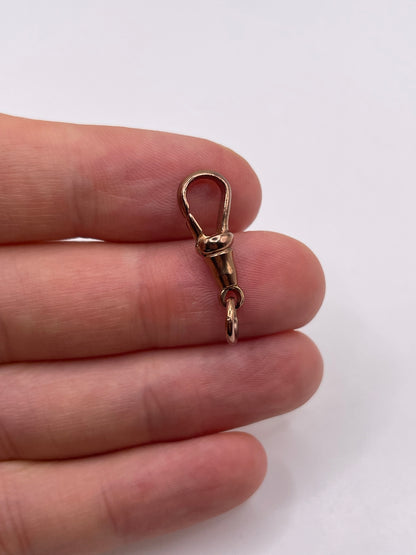 9ct rose gold dog clip 14