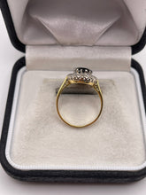 Load image into Gallery viewer, 18ct gold sapphire and diamond cluster ring
