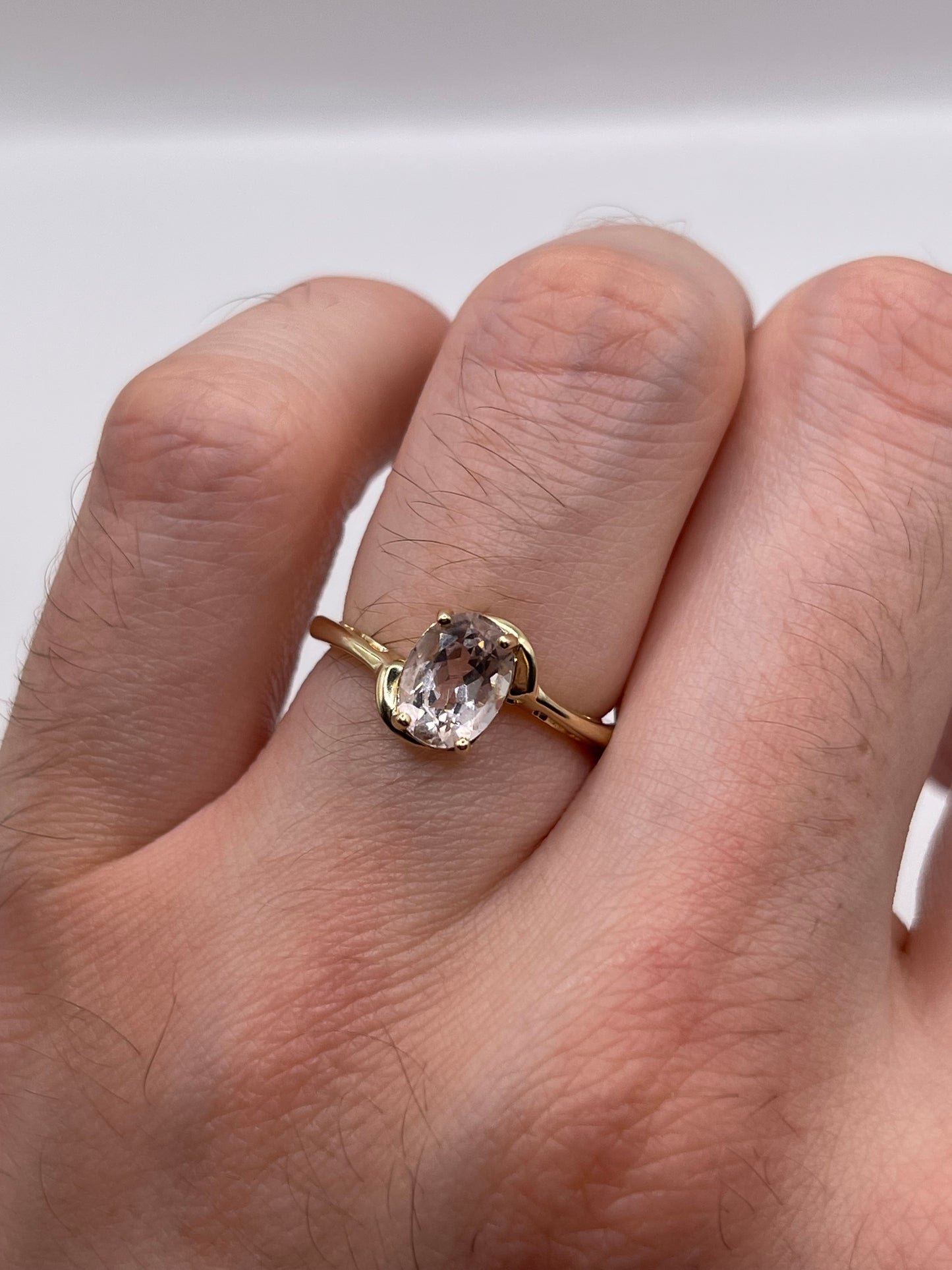 9ct gold morganite ring