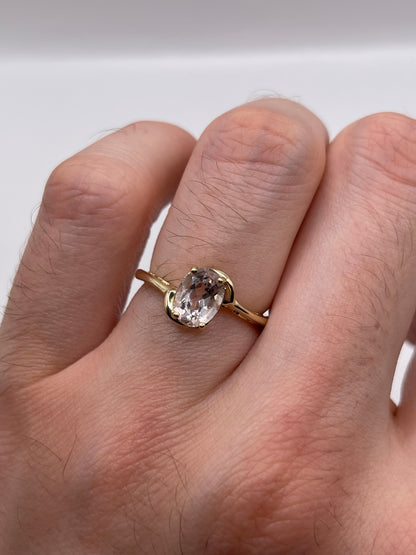9ct gold morganite ring