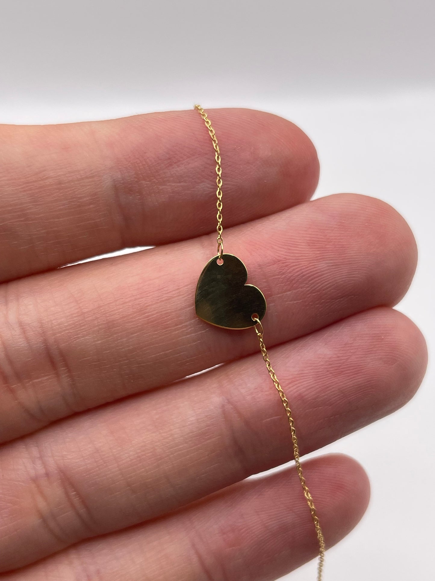 9ct gold heart bracelet
