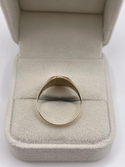 9ct gold initial signet ring
