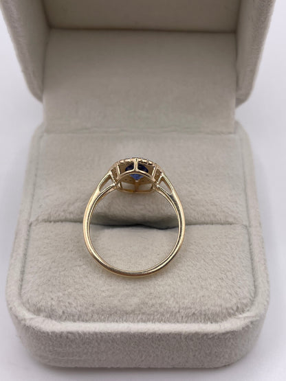 9ct gold kyanite and zircon ring
