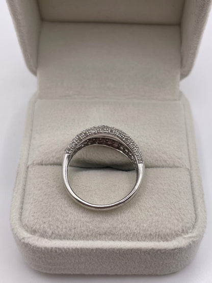 9ct white gold diamond cluster ring