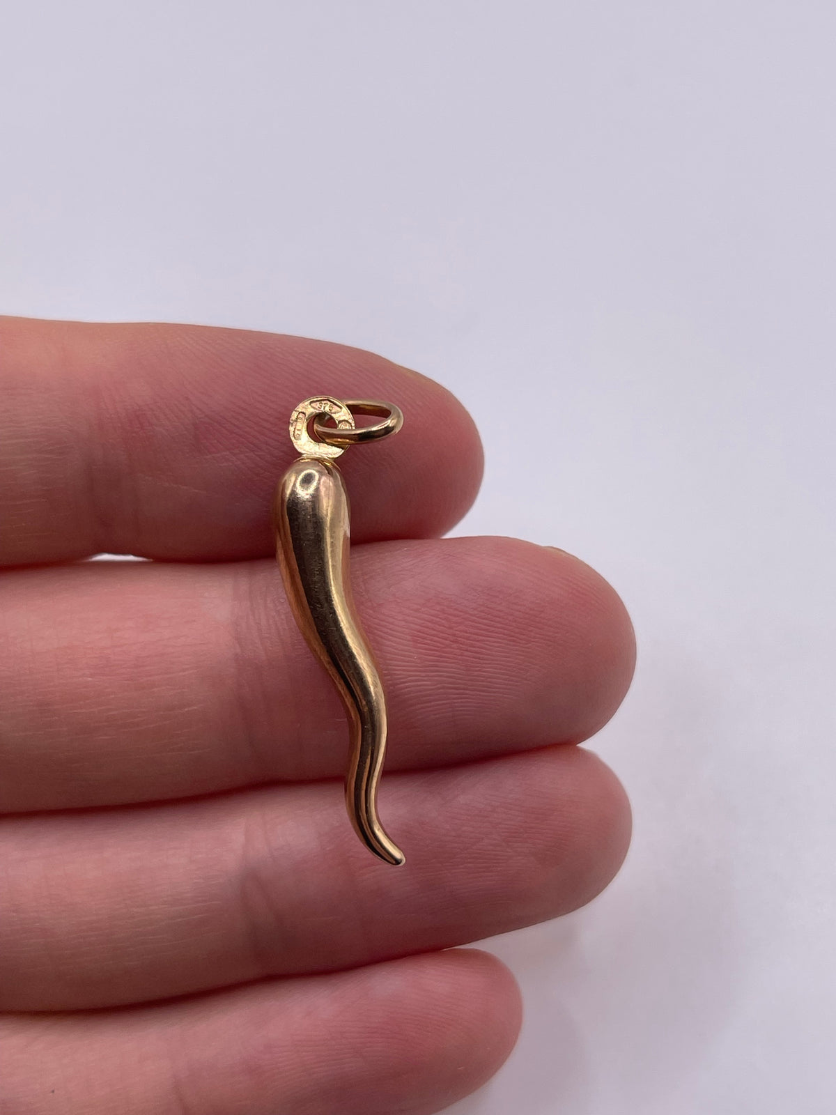 9ct gold horn of plenty pendant
