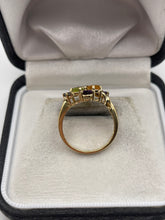 Load image into Gallery viewer, 9ct gold multi gemstone ring
