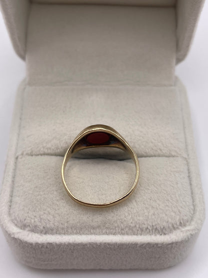 9ct gold carnelian signet ring