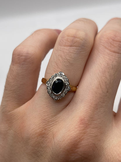 18ct gold sapphire and diamond ring
