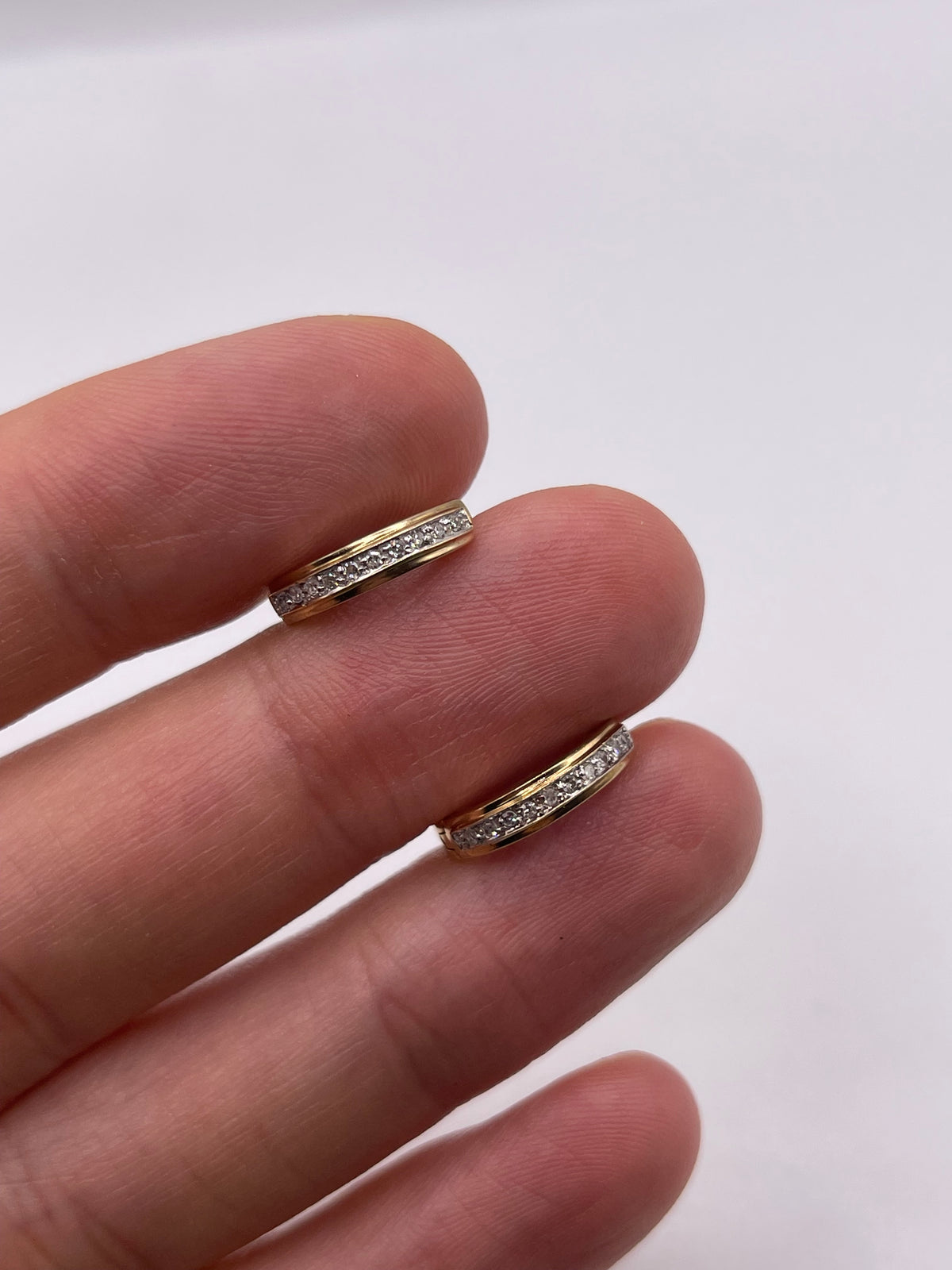 9ct gold diamond earrings
