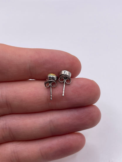 Silver opal earrings