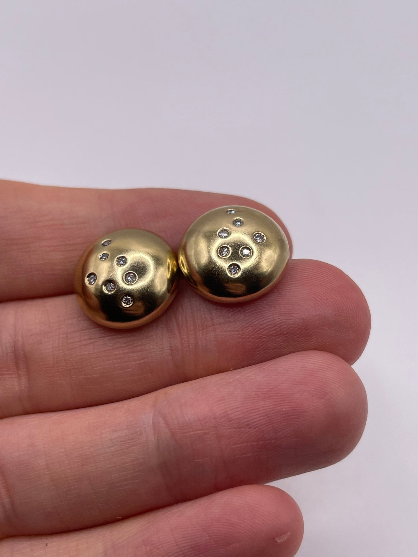 9ct gold diamond earrings