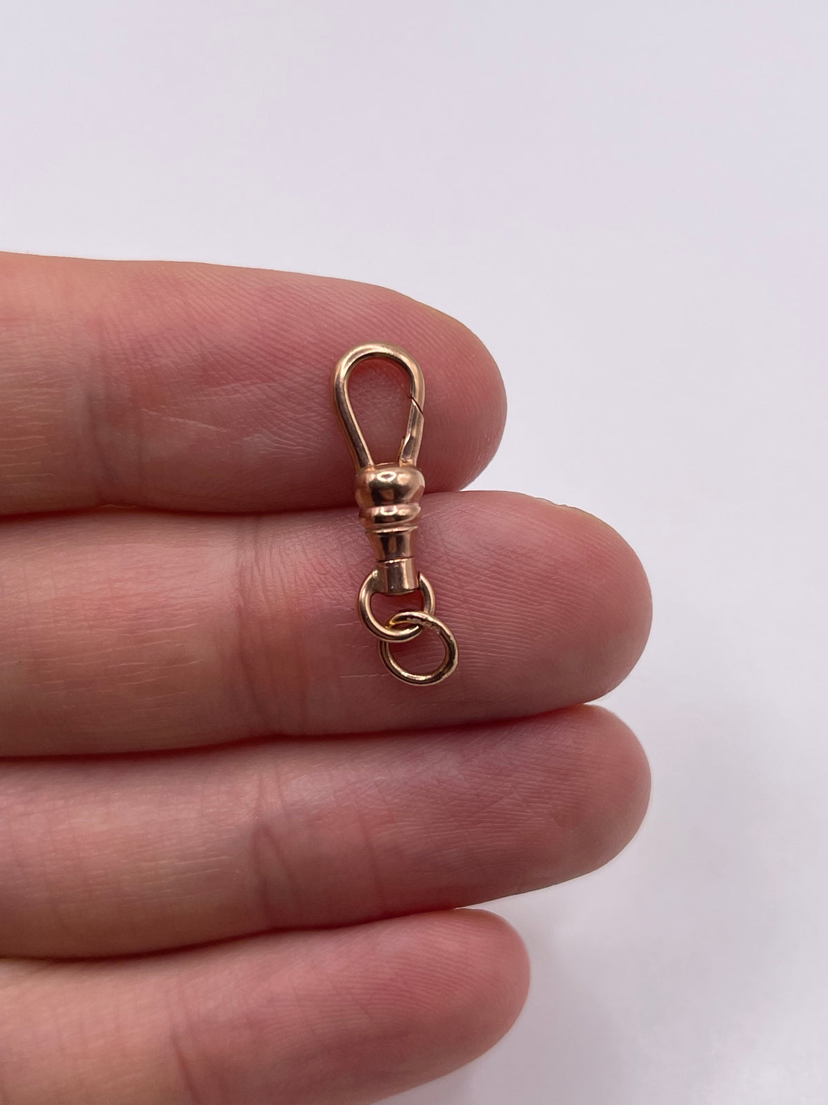 9ct rose gold swivel dog clip 5