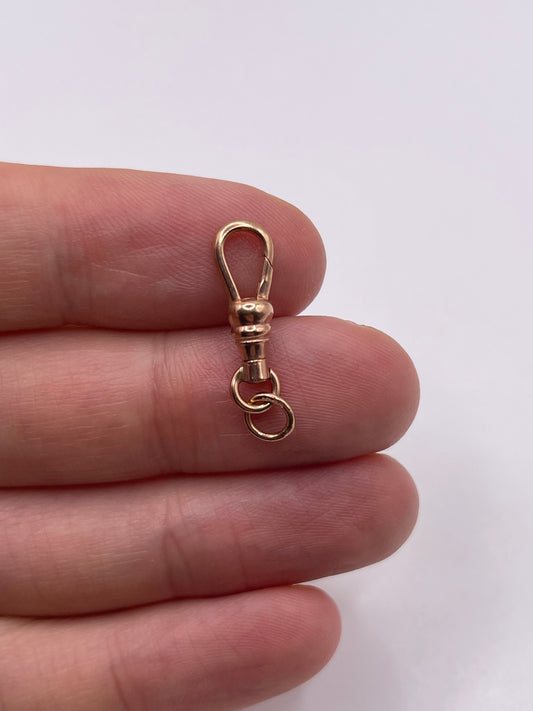 9ct rose gold swivel dog clip 5