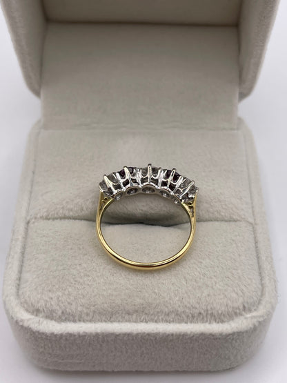 18ct gold ruby and diamond ring