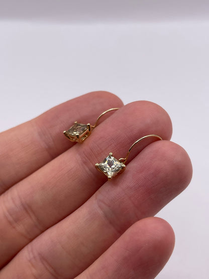 9ct gold quartz earrings