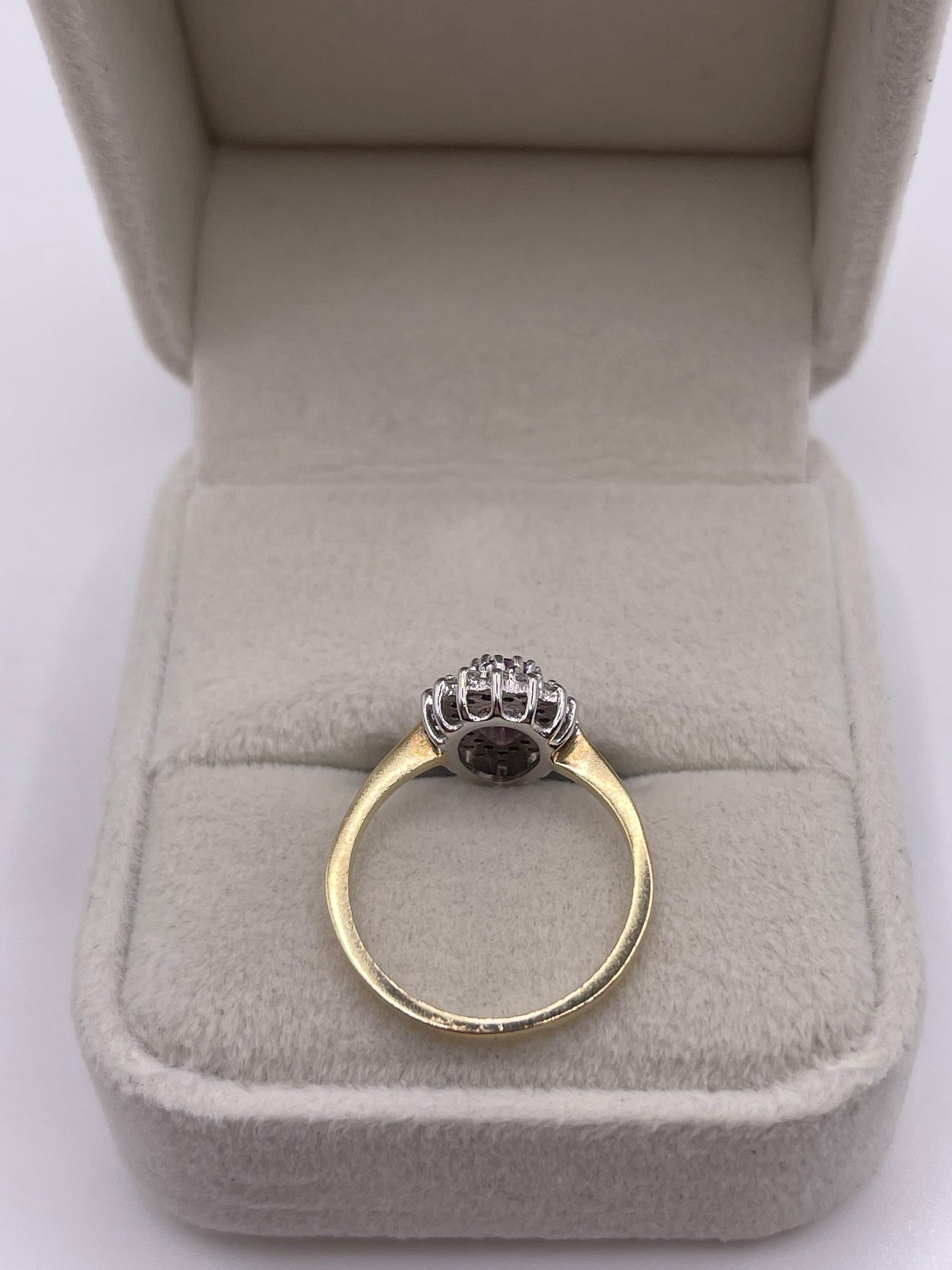 9ct gold ruby and diamond ring