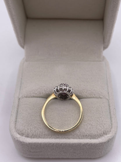 9ct gold ruby and diamond ring