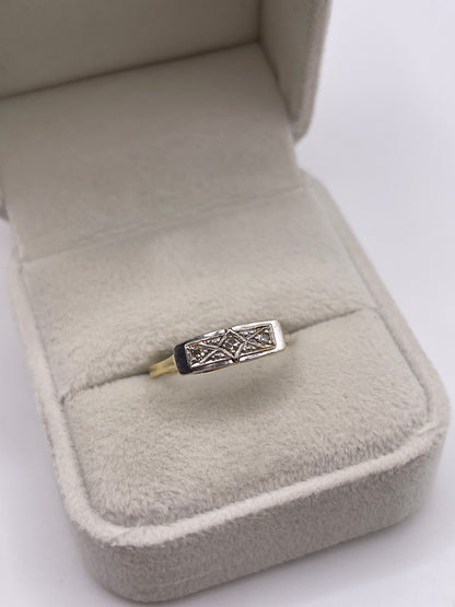18ct gold platinum diamond ring