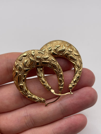 9ct gold creole earrings