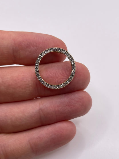 9ct gold diamond pendant