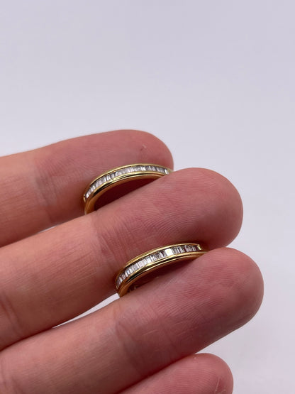 9ct gold diamond earrings