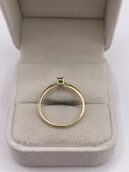 9ct gold emerald ring