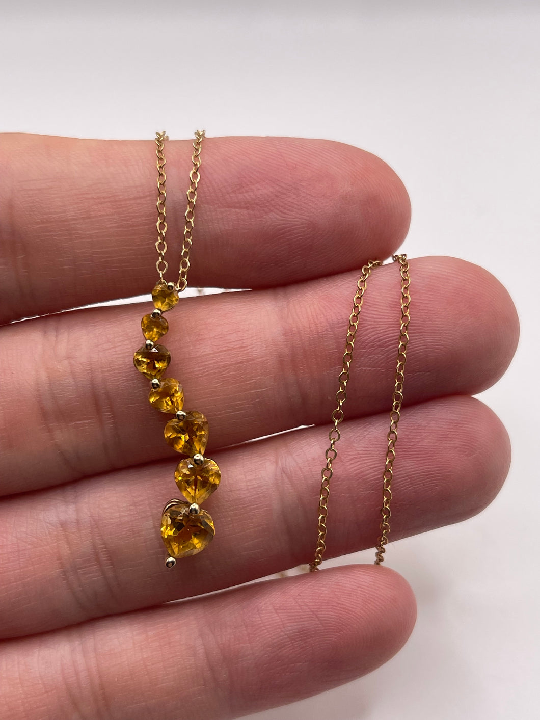 9ct gold citrine necklace