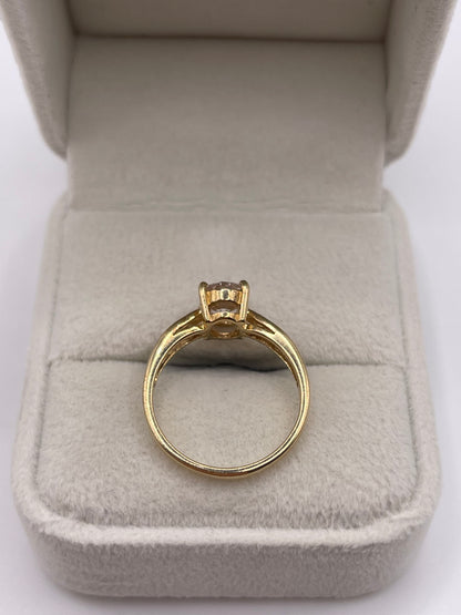 9ct gold morganite and diamond ring