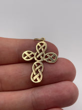 Load image into Gallery viewer, 9ct gold Celtic cross pendant

