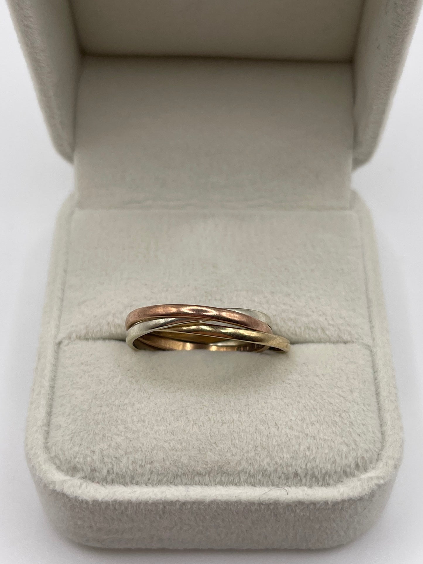9ct tri gold ring