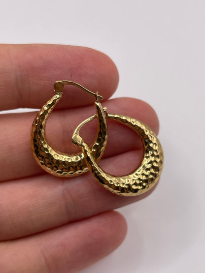 9ct gold creole earrings