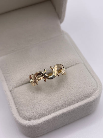 9ct gold horseshoe ring