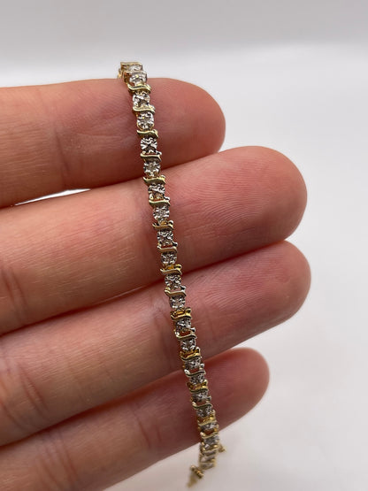 9ct gold diamond bracelet