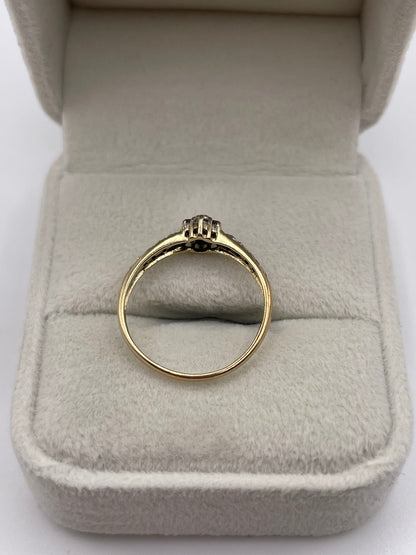 9ct gold diamond cluster ring
