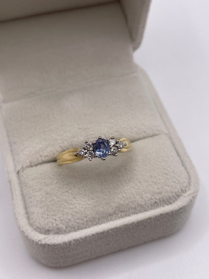 18ct gold sapphire and diamond ring