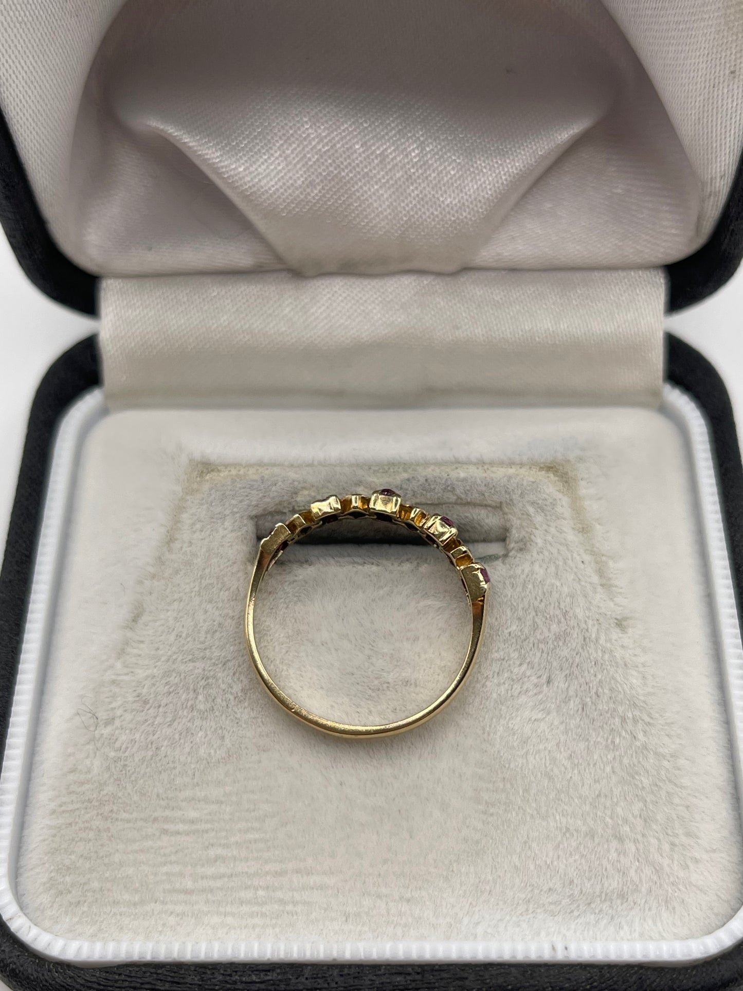 9ct gold ruby and diamond ring