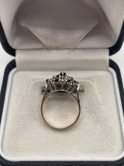 18ct white gold sapphire and diamond ring