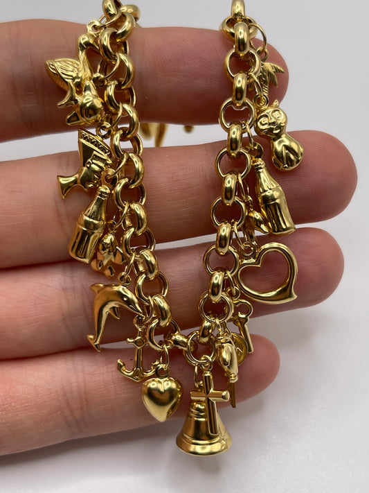 9ct gold charm bracelet