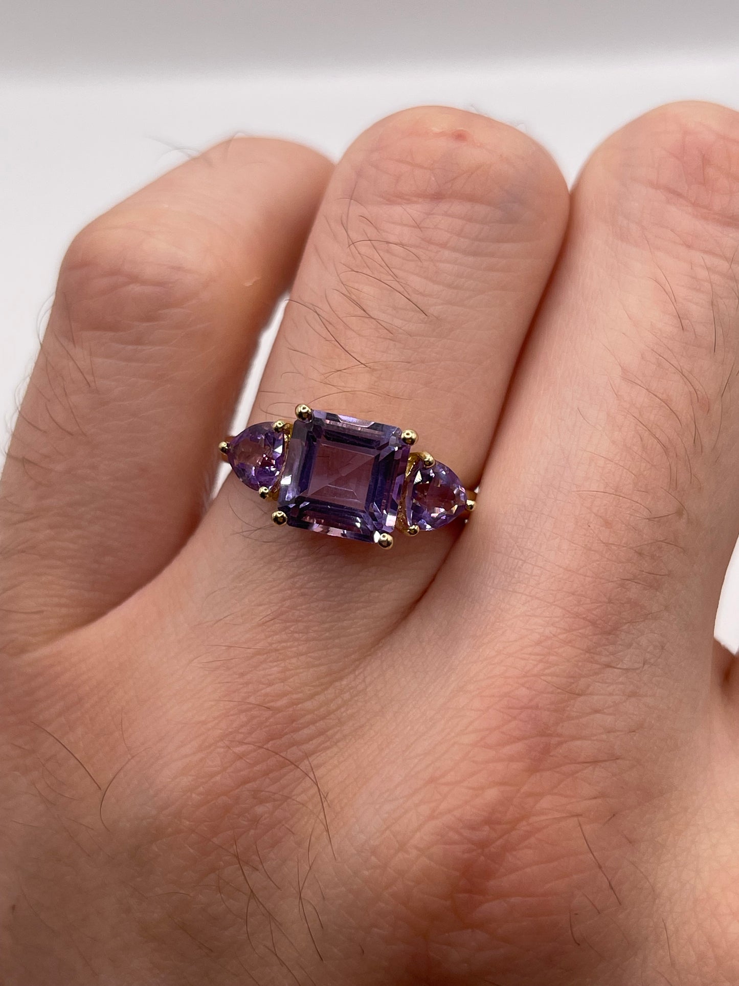 9ct gold amethyst ring