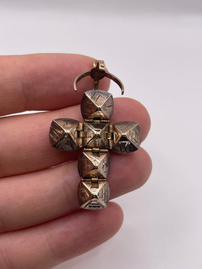 9ct gold and silver Masonic ball pendant