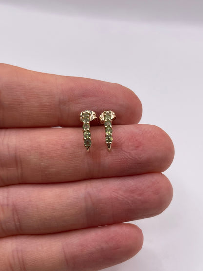 9ct gold quartz earrings