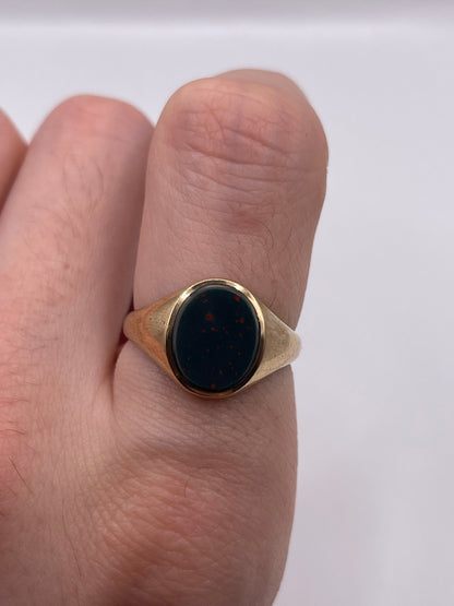 9ct gold bloodstone signet ring