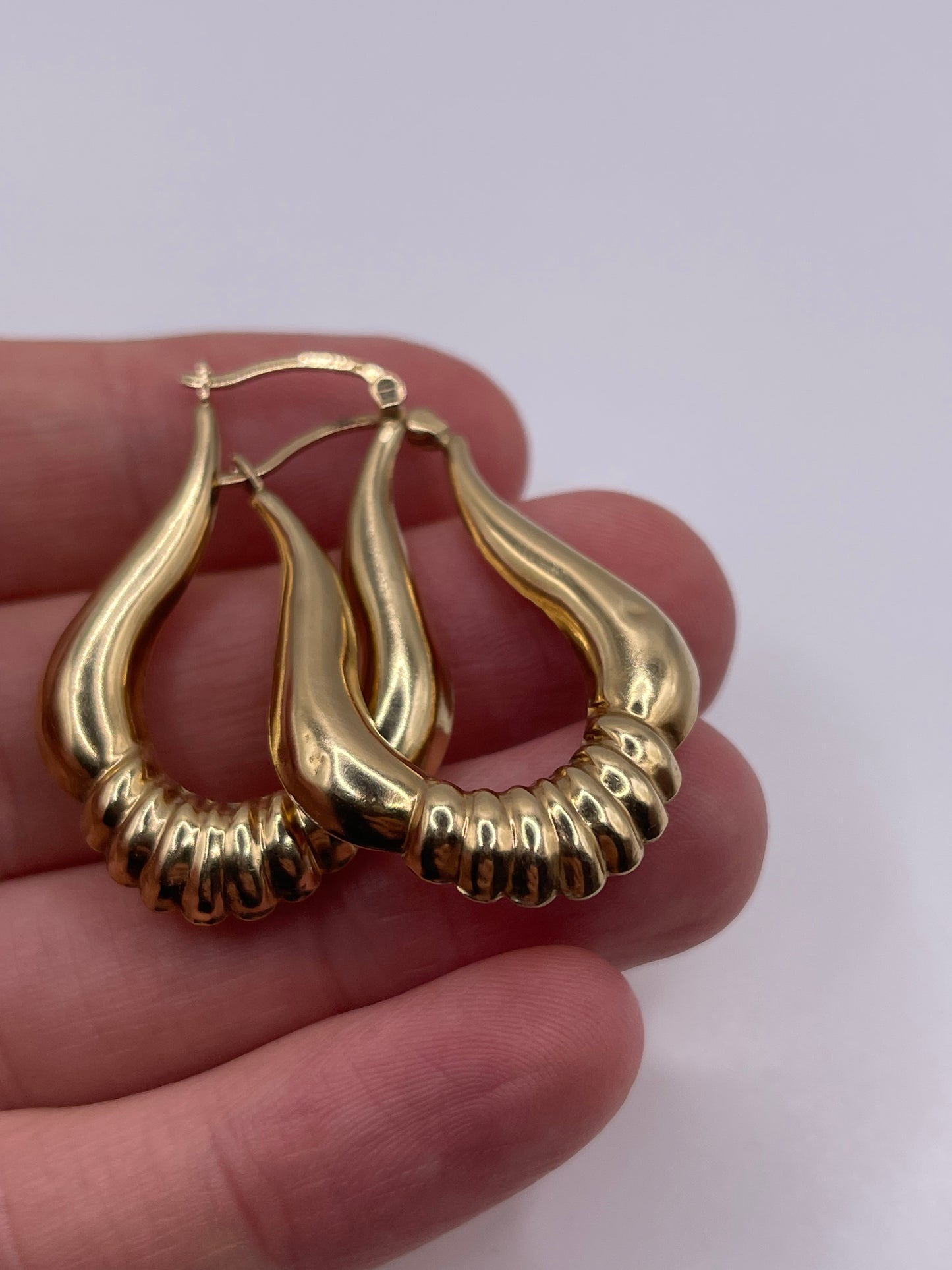 9ct gold creole earrings