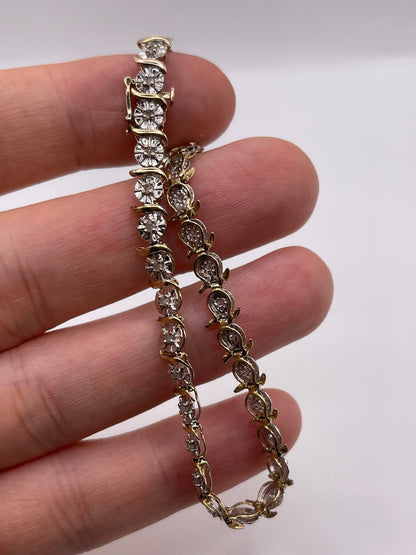 9ct gold diamond bracelet
