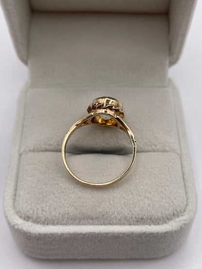 9ct gold citrine ring