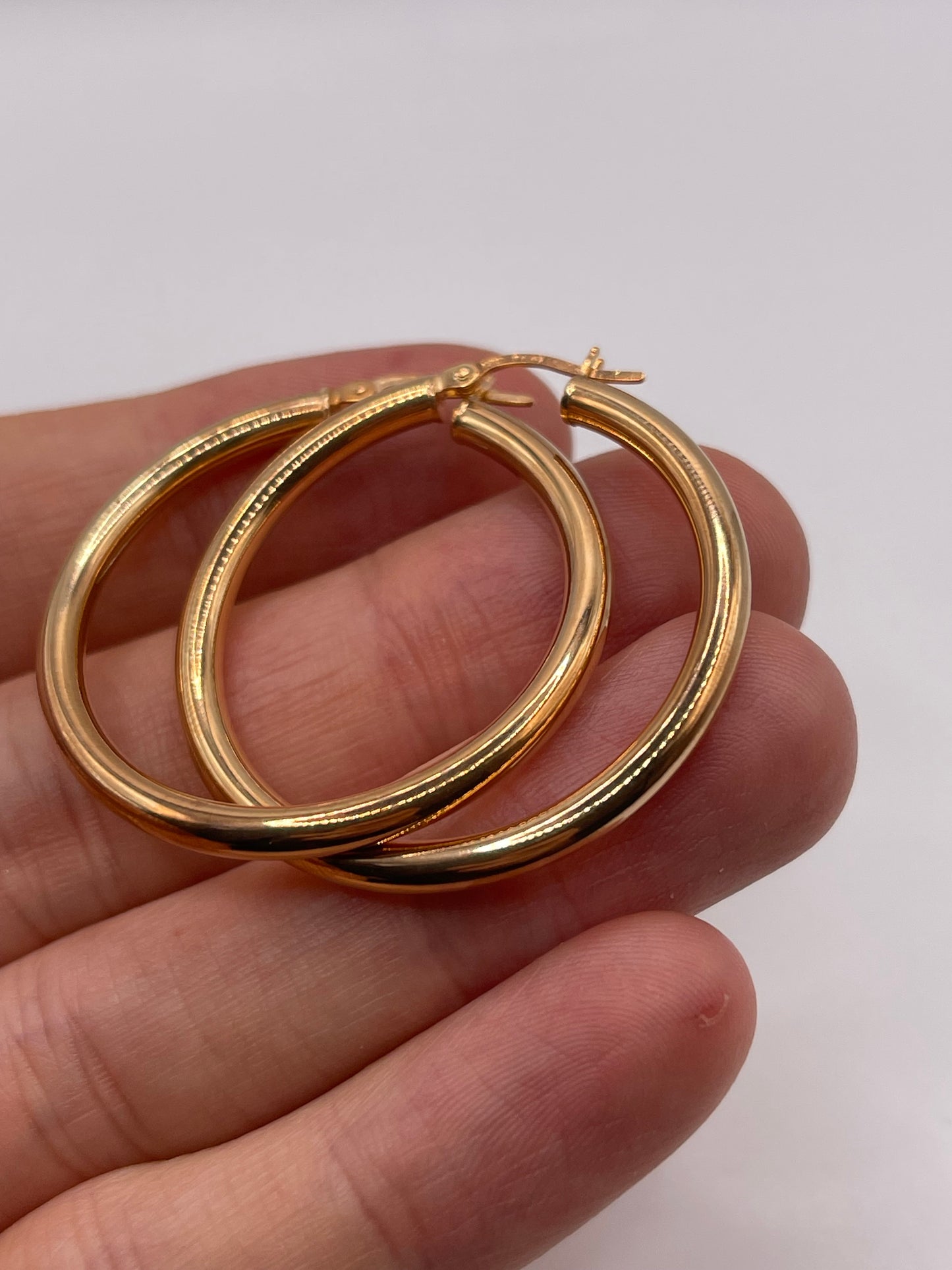 9ct gold creole earrings