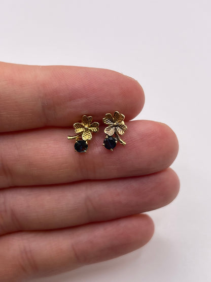 9ct gold sapphire earrings