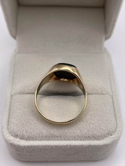 9ct gold bloodstone signet ring